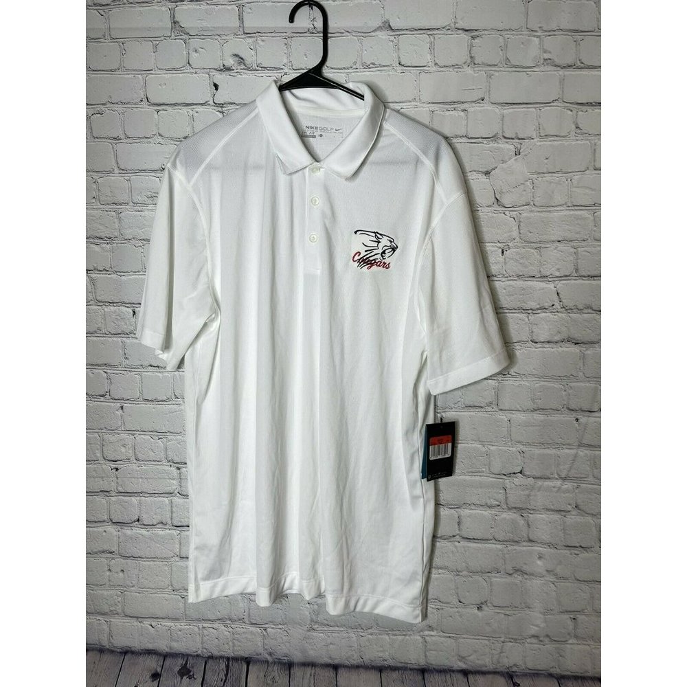 Nike golf mens polo cougar size large white NWT